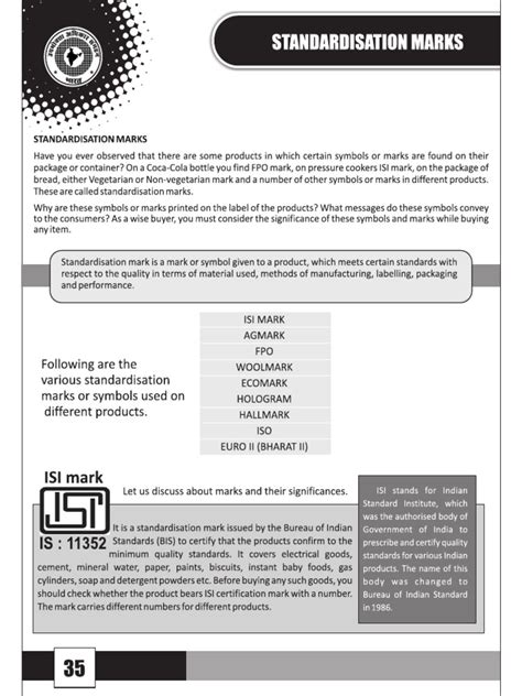 Standardization Marks Pdf