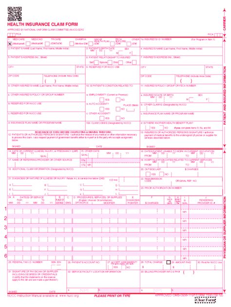 Printable Cms 100 Form - Printable Forms Free Online