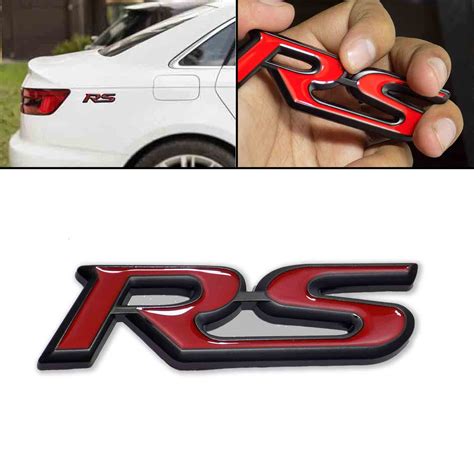 Buy RS 3D Metal Car Emblem | Monogram | Logo – GulAutos.PK