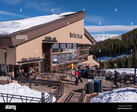 Mid Vail Village Winter Vail Ski Resort Vail Colorado Stock Photo