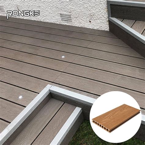 New Arrivals Wood Grain Boards Composite Decking Boards Flooring 3D