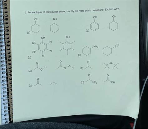 Solved For Each Pair Of Compounds Below Identify The Chegg