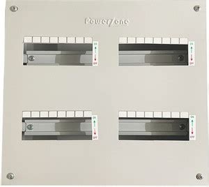powerzone   tpn  phase single door metal mcb box db
