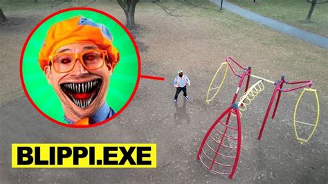 Drone Catches Evil Blippiexe At Haunted Playground In Real Life Youtube