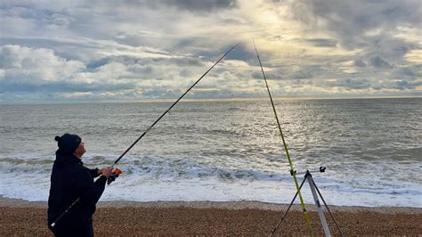 Sea Fishing From The Beach In December YouTube