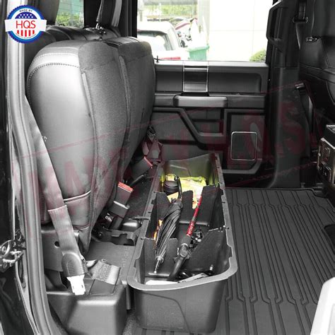 Underseat Storage Box For 2015 18 Ford F150 Super Crew Cab Under Seat Organizer Ebay