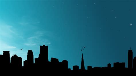 Free City Skyline Silhouette, Download Free City Skyline Silhouette png ...