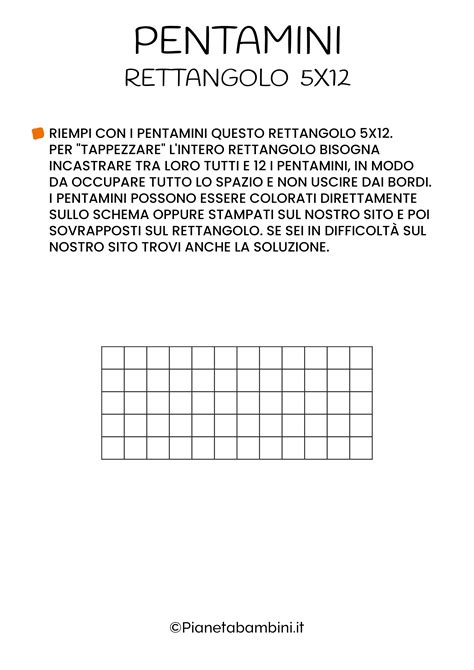 Pentamini Da Stampare In Pdf Pianetabambini It