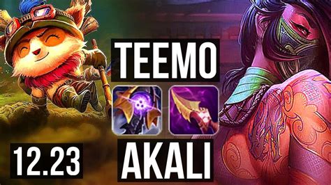 Teemo Vs Akali Top 4 3m Mastery Rank 4 Teemo 1300 Games 5 1 5