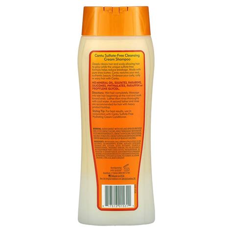 Cantu Shea Butter Cleansing Cream Shampoo Sulfate Free For Natural Hair 135 Fl Oz