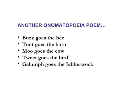 Onomatopoeia Poems For Teenagers