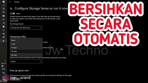 Cara Mengosongkan Ruang Penyimpanan Di Windows Secara Otomatis Youtube