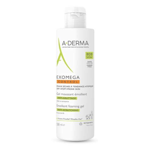 A Derma Exomega Control Gel Moussant Emollient Αφρός για το Ατοπικό