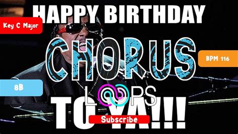 Stevie Wonder Happy Birthday Chorus Loop Youtube