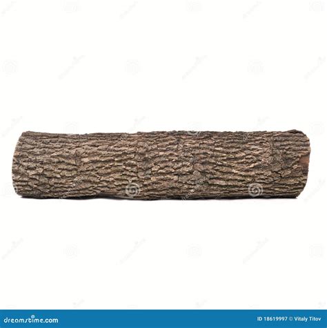 Single Piece Of Dark Wood Isolated On White Royalty Free Stock