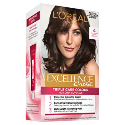 L Oreal Paris Excellence Cr Me Permanent Hair Colour 4 Dark Brown EBay