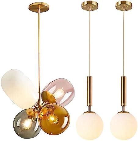 Kco Lighting Modern Colorful Pendant Light Gold Globe Pendant Lighting