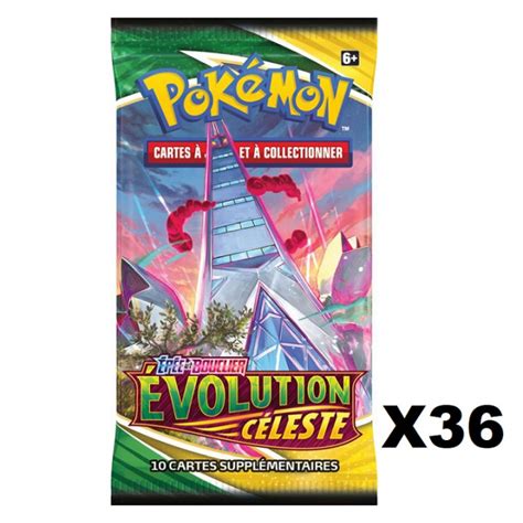 Pokémon Carton Lot De 36 Boosters Évolution Céleste Eb07 Sous