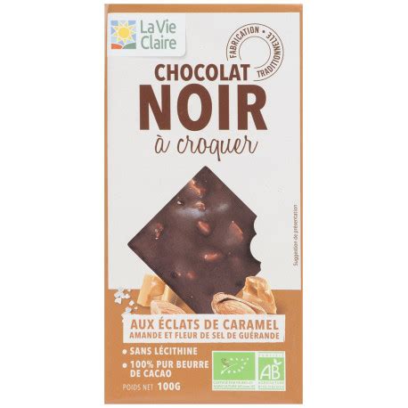 Chocolat noir aux éclats de caramel amandes et fleur de sel de