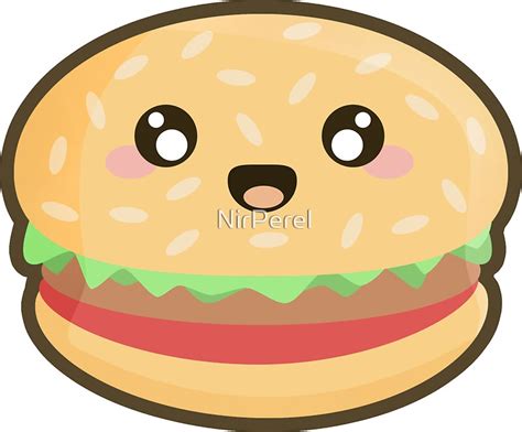 Kawaii Hamburger Stickers By Nirperel Redbubble