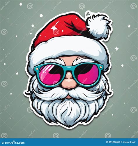 Hipster Ho Ho Ho A Sticker With Santa S Edgy Charm Stock Illustration