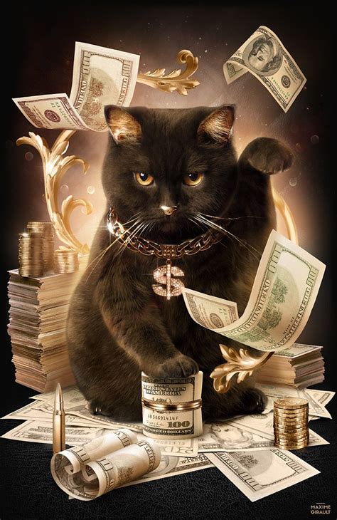 Fortune Cash Cat By Maximegirault On Deviantart Money Cat Cats Cat Art