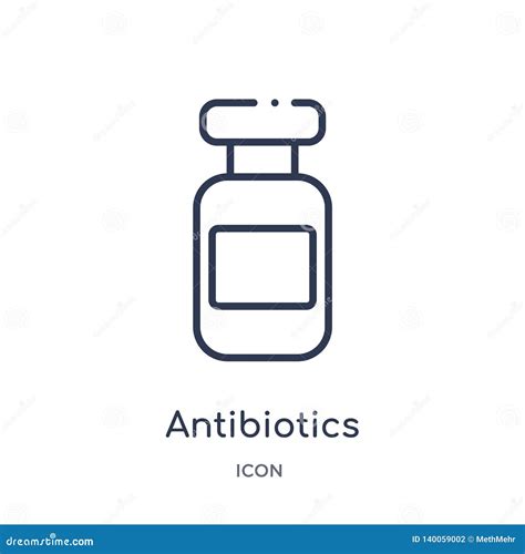 Antibiotics Outline Icon Simple Linear Element Illustration Isolated