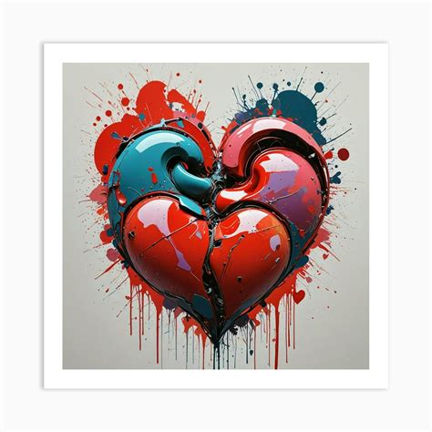 Broken Heart Art Print By Asmaya Fy