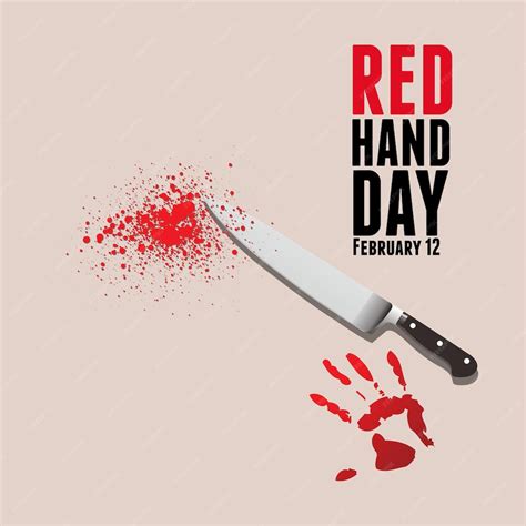 Premium Vector Vector Illustration Of Red Hand Day Or International