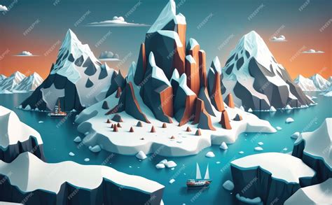 Premium Photo | An arctic cartoon background illustrations for kids ...