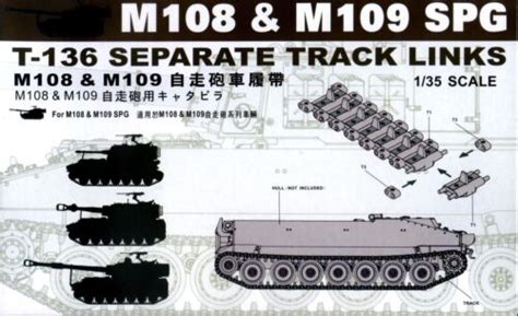 Afv Club 135 Af35s23 T 136 Separate Track Links For M108 And M109 Spg Ebay