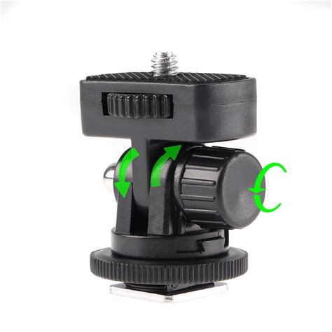 360 ºAdjustable Angle Pole Hot Shoe Mount Adapter with 1 4 Screw for