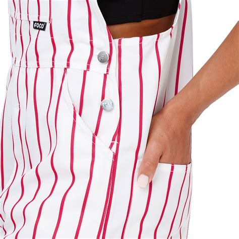 Philadelphia Phillies MLB Womens Pinstripe Bib Overalls