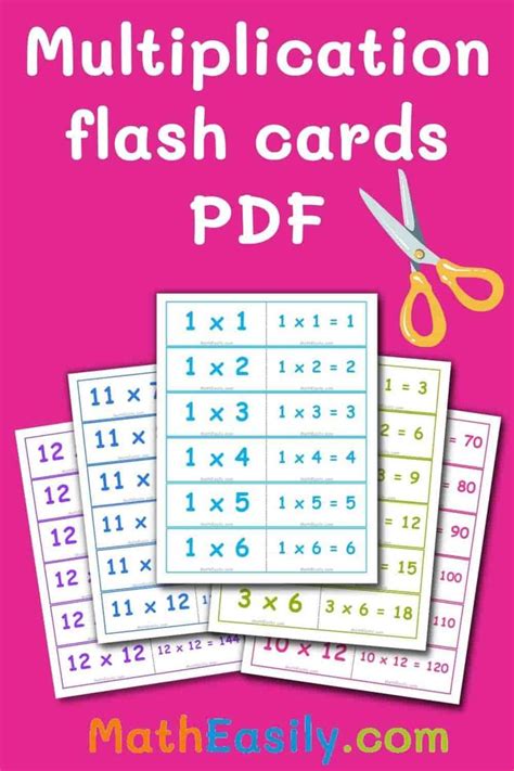 Multiplication Cards To Print Multiplication Flash Cards Printable