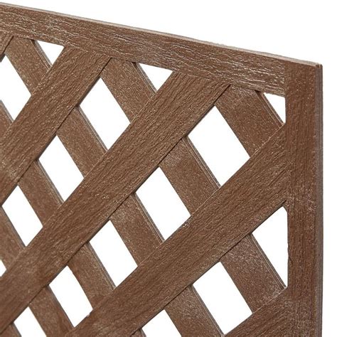 Veranda 4 Ft X 8 Ft Brazilian Walnut Garden Vinyl Lattice 73004144 The Home Depot