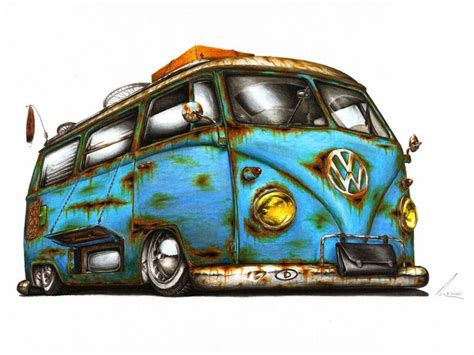 Best Vw Cartoon Images On Pinterest Vw Beetles Vw Bugs And