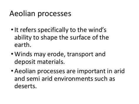 aeolian landforms