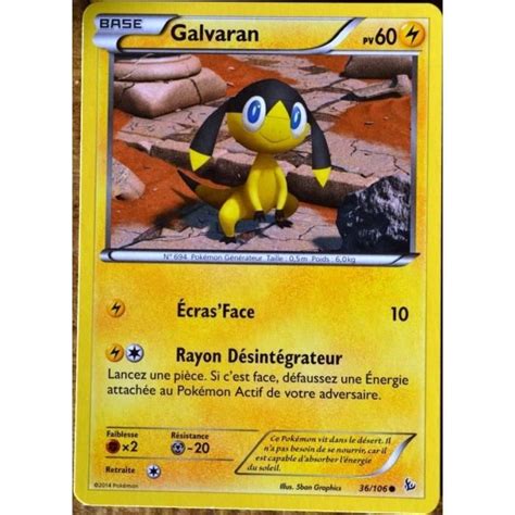 Carte Pokémon 36 106 Galvaran 60 PV Série Xy Étincelles NEUF FR