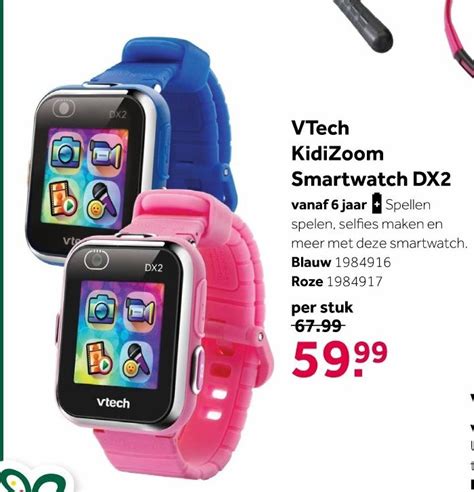 Vtech Kidizoom Smartwatch Dx2 6 Jaar Blauw 1984916 Aanbieding Bij Intertoys