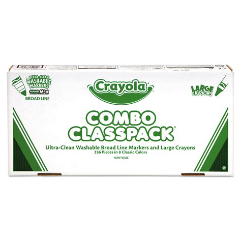 Crayola® Classpack Crayons w/Markers, 8 Colors, 128 Each Crayons ...