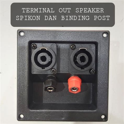 Jual Terminal Box Speaker Kotak SPEAKON 2IN1 2 Pin Spikon Plastik