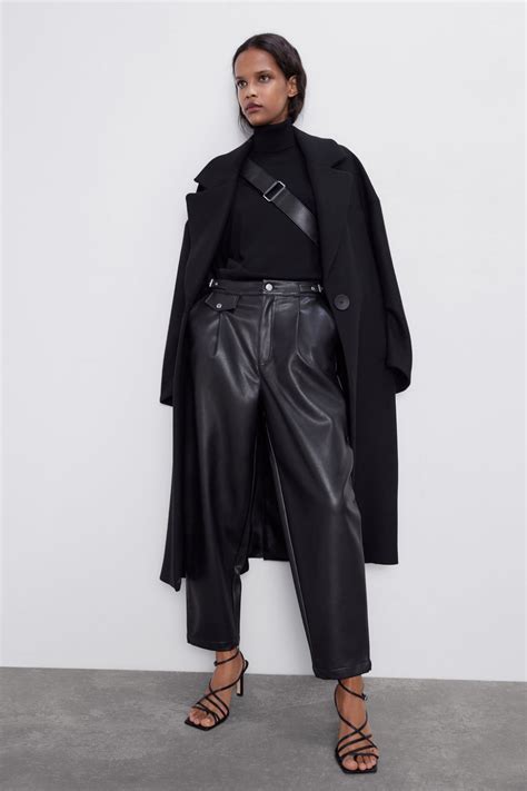 FAUX LEATHER SLOUCHY PANTS View All PANTS WOMAN ZARA United States