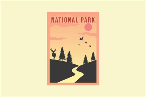 National Park Minimalist Vintage Poster Graphic by uzumakyfaradita ...