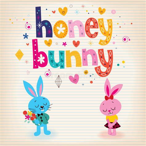 Honey bunny stock vector. Illustration of love, greeting - 53488363