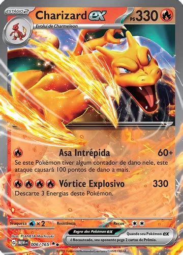 Carta Pokémon Charizard Ex Coleção Especial 151 Parcelamento sem juros