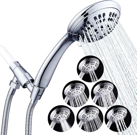 G Promise High Pressure Shower Head 6 Spray Setting Hand Held Shower