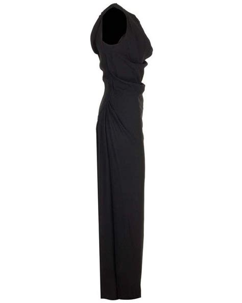 Vivienne Westwood Ruched Long Ginnie Pencil Dress In Black Lyst