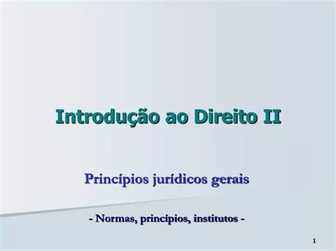 PPT Introdução ao Direito II PowerPoint Presentation free download