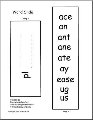 Wordslide En Words Abcteach