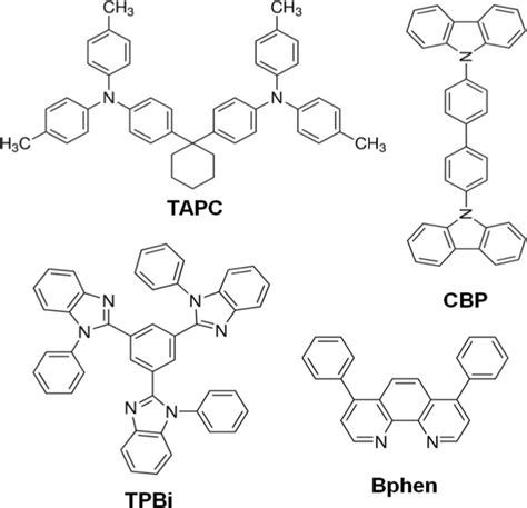 Molecular Structures Of The Hole Transport Material Tapc Electron